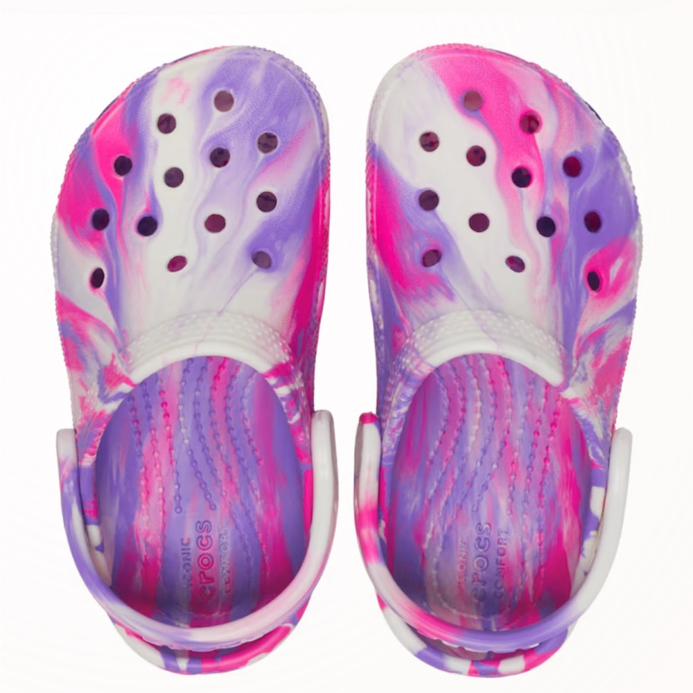 Toddler Girl’s CROCS Classic Glow-in-the-Dark Marbled Clog